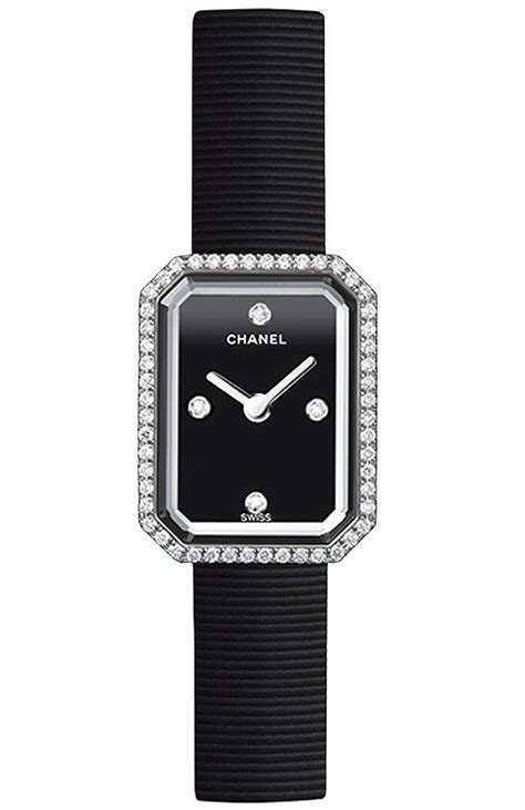 chanel premiere ladies watch h2434|H2434 Chanel Premiere Ladies Black Diamond Dial Watch..